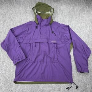 Vintage Timberland Jacket Mens Large Purple Weathergear Anorak Hooded Nylon 90s